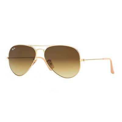 Ray-Ban® Gold/Brown Aviator Sunglasses