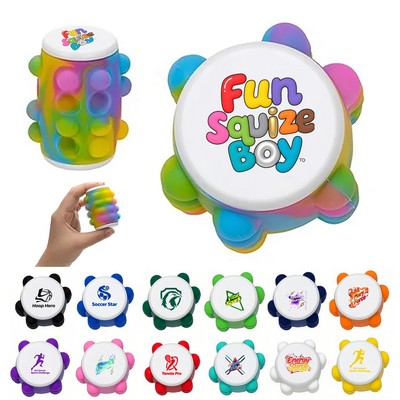 Round Push Pop Spinning Top