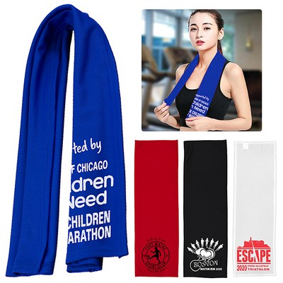 "THE DENALI RAINIER XTRA" -12" W X 36" H Recycled RPET Cooling Towel